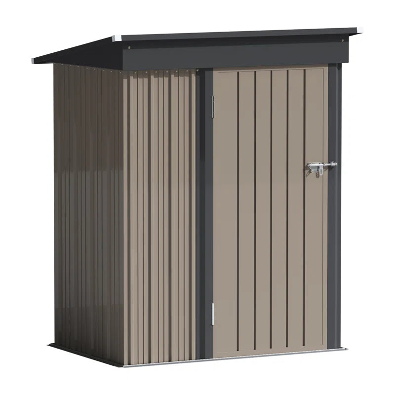 5 Ft. W X 3 Ft. D Galvanized Steel Storage Shed