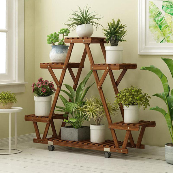 Nicholes Plant Stand - Versatile Indoor/Outdoor Display for Multiple Plants