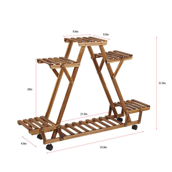 Nicholes Plant Stand - Versatile Indoor/Outdoor Display for Multiple Plants